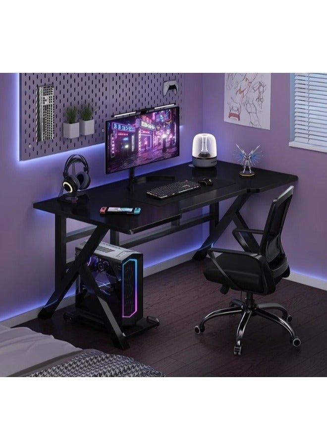 دوركو طاولة ألعاب، مكتب منزلي على شكل حرف K، مكتب كمبيوتر مريح لغرفة النوم، طاولة دراسة كتابة للطلاب والأطفال، طاولة ألعاب على الطراز الحديث، طاولة عمل للمكتب المنزلي (140 × 60 × 75 سم) - Image 3