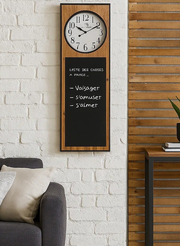 لوفت ميغيل، ساعة حائط،تصلح لجميع أنواع ديكورات منزلك، طول 36.5 × عرض 6.5 × ارتفاع 114.5 سم، أسود-173802 - Image 1