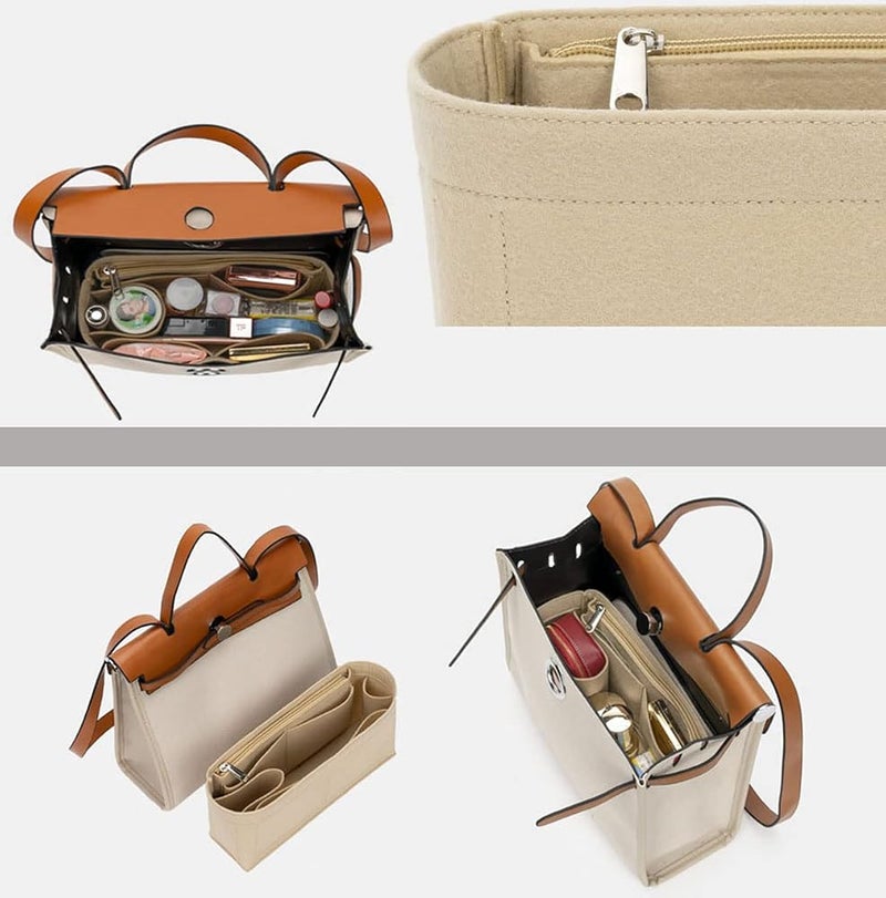 Lckaey Bag Organizer for Herbag insert 31 bags Purse organizer 1011darkgrey-26.5 * 7.5 * 13cm - Image 3