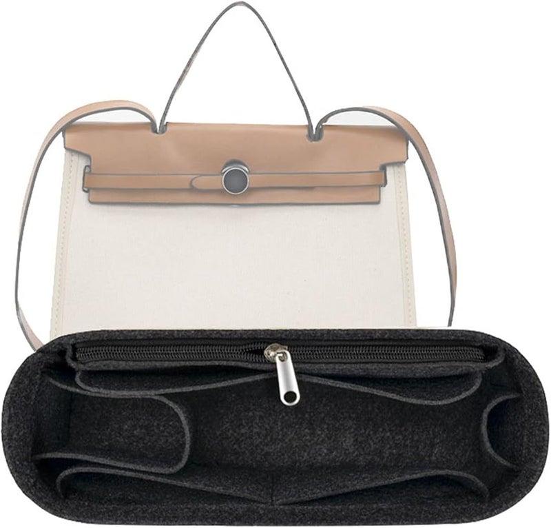 Lckaey Bag Organizer for Herbag insert 31 bags Purse organizer 1011darkgrey-26.5 * 7.5 * 13cm - Image 1