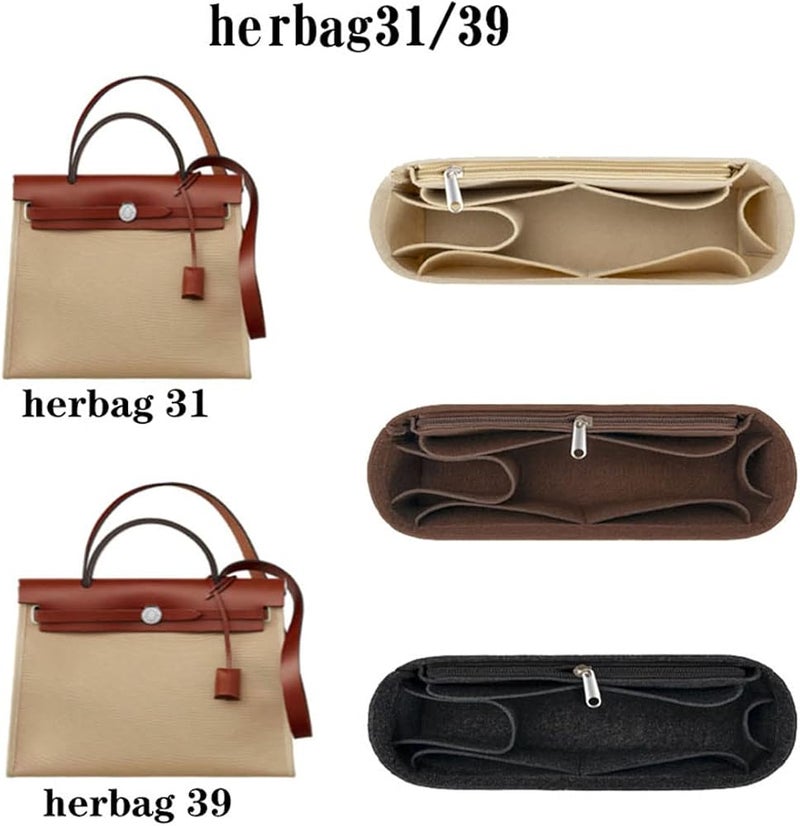 Lckaey Bag Organizer for Herbag insert 31 bags Purse organizer 1011darkgrey-26.5 * 7.5 * 13cm - Image 2