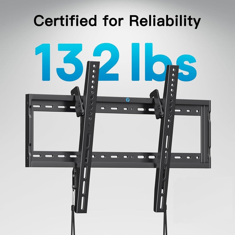 Pipishell Tilt TV Wall Mount Bracket Low Profile for Most 37-85 Inch LED LCD OLED Plasma Flat Curved TVs, Large Tilting Mount Fits 16"-24" Wood Studs Max VESA 600x400mm Holds up to 132lbs - Image 4
