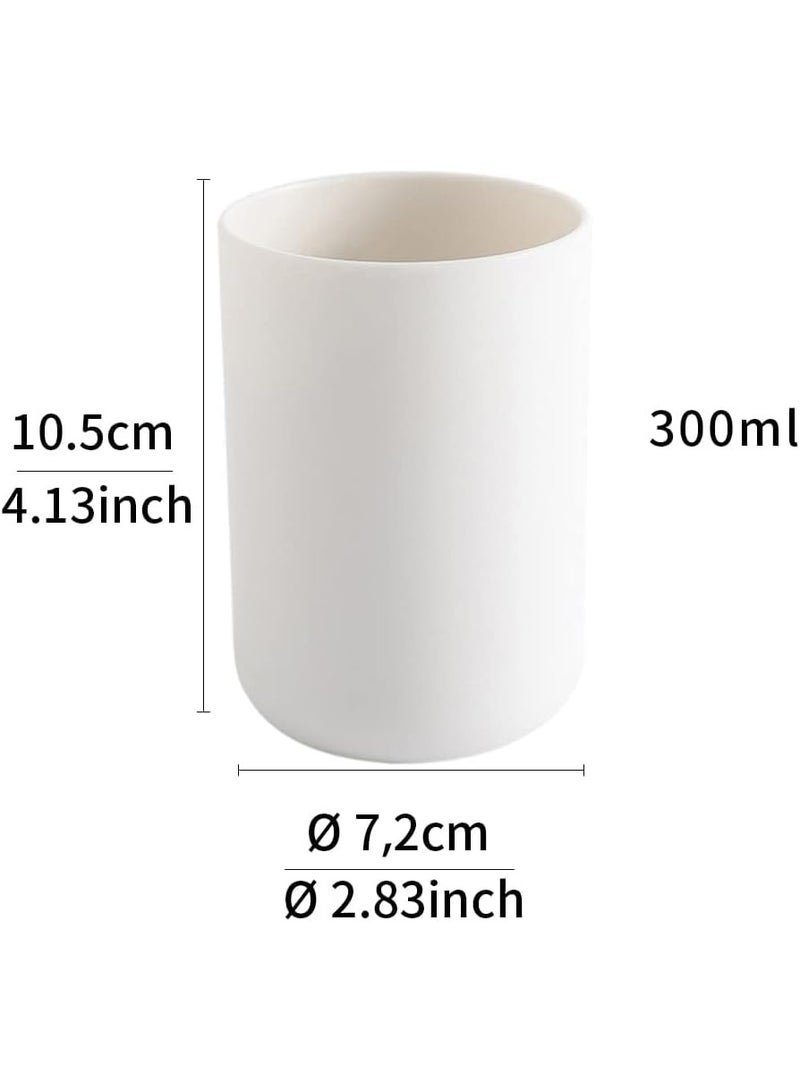 HOMESTAR 2-Pack Plastic Bathroom Cup Set - Toothbrush & Rinsing Cup Holder, Minimalist Sink Organizer for Kids and Adults - Image 3