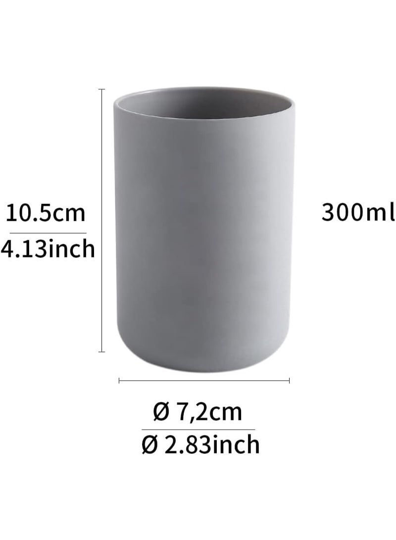 HOMESTAR 2-Pack Plastic Bathroom Cup Set - Toothbrush & Rinsing Cup Holder, Minimalist Sink Organizer for Kids and Adults - Image 4