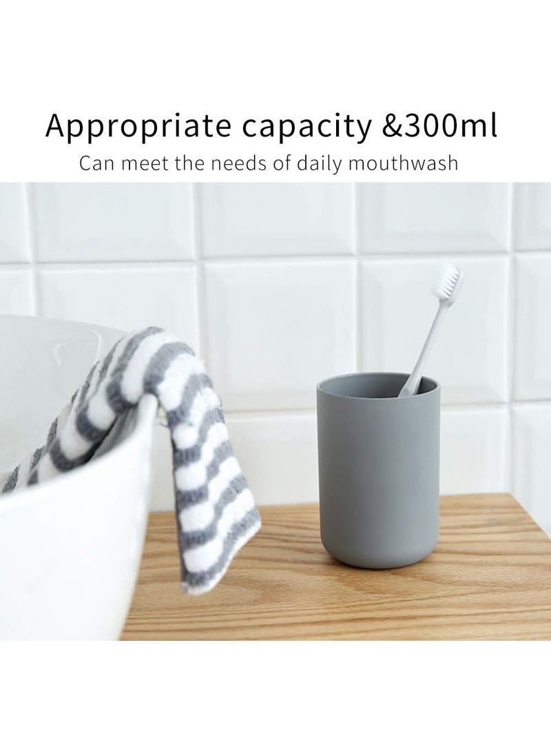 HOMESTAR 2-Pack Plastic Bathroom Cup Set - Toothbrush & Rinsing Cup Holder, Minimalist Sink Organizer for Kids and Adults - Image 5