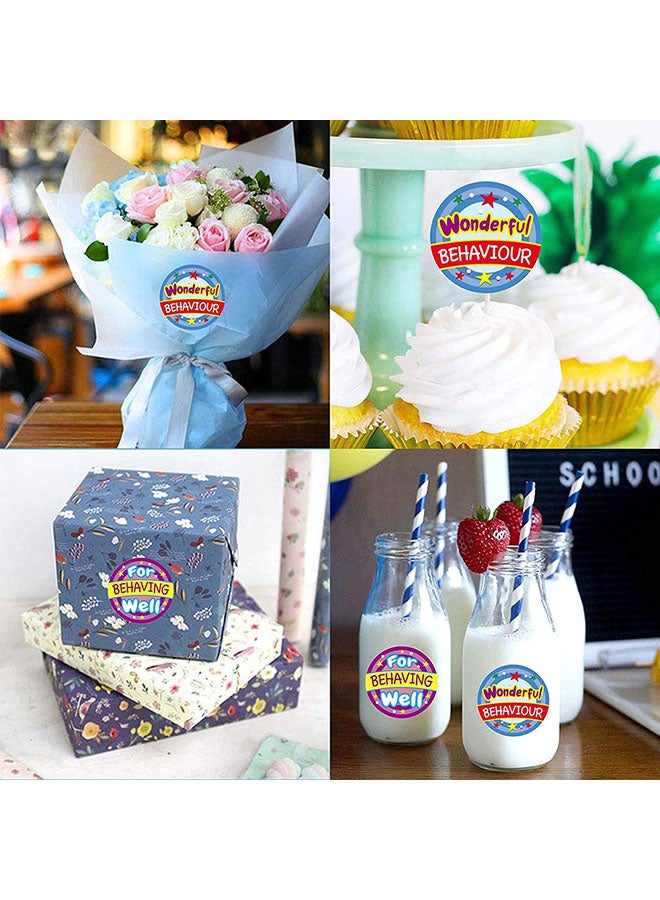 Wownect (Pack of 2) Rewards Encouragement Stationary Stickers Round [1inch][1000 Pcs Labels] Labels For Envelope Seals Packing Seals cards Gift Boxes Shopping Bags Bouquets Cardboard Decoration - Image 5