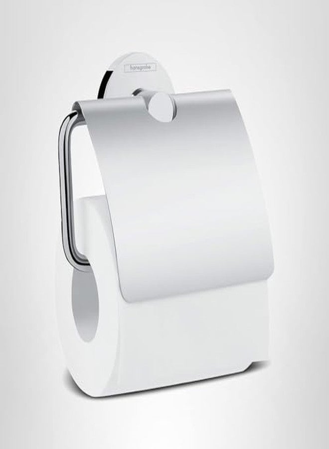 هانسجروهي حامل ورق تواليت هانزغروهي مع غطاء، حامل ورق تواليت 5 بوصة مطلي بالكروم، 41723000 - Image 3