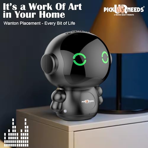 Pick Ur Needs Rechargeable Wireless Mini DJ Bluetooth Speaker HiFi Bass, LED Lights, 800mAh Battery, USB/TF Card Playback - Image 4