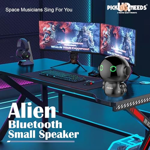 Pick Ur Needs Rechargeable Wireless Mini DJ Bluetooth Speaker HiFi Bass, LED Lights, 800mAh Battery, USB/TF Card Playback - Image 2