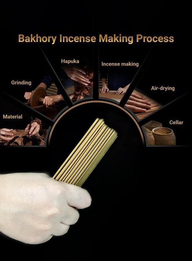 بخورى أعواد بخور العود الكمبودي الطبيعي النقي، 100 قطعة، 50 جرام، أعواد عود بسمك 3 مم مع لمسة نحاسية، بخور فاخر للتأمل وتعطير المنزل والمنتجعات الصحية والاسترخاء - Image 4