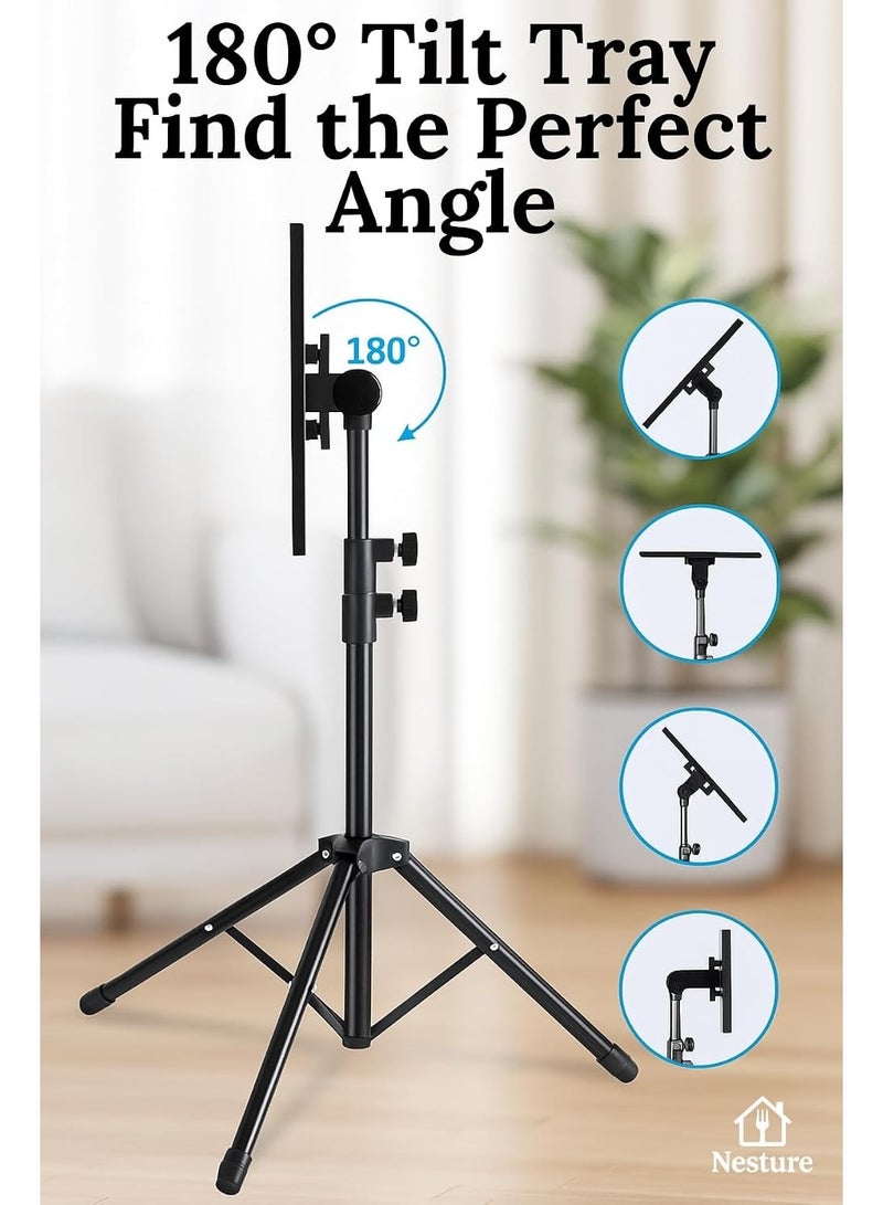 HXSJ SH-DJ-04 Adjustable Tripod Stand for Projector, Laptop, DJ Mixer, and Cameras - Image 1