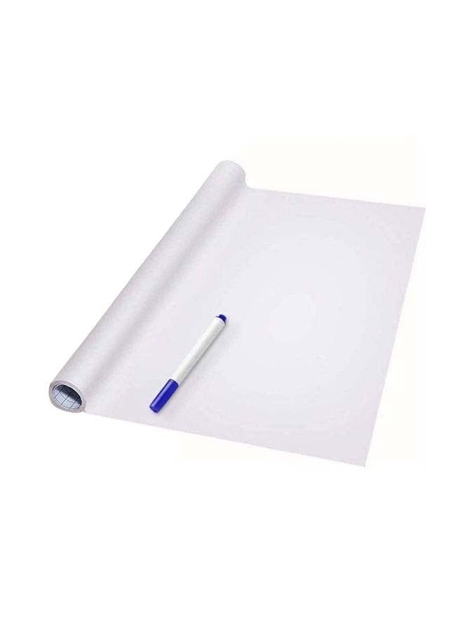 Generic Thickened Waterproof Removable Dry Erase Self-Adhesive Whiteboard Sticker White  - Image 1