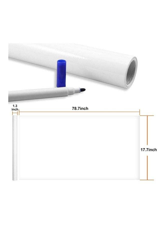 Generic Thickened Waterproof Removable Dry Erase Self-Adhesive Whiteboard Sticker White  - Image 2