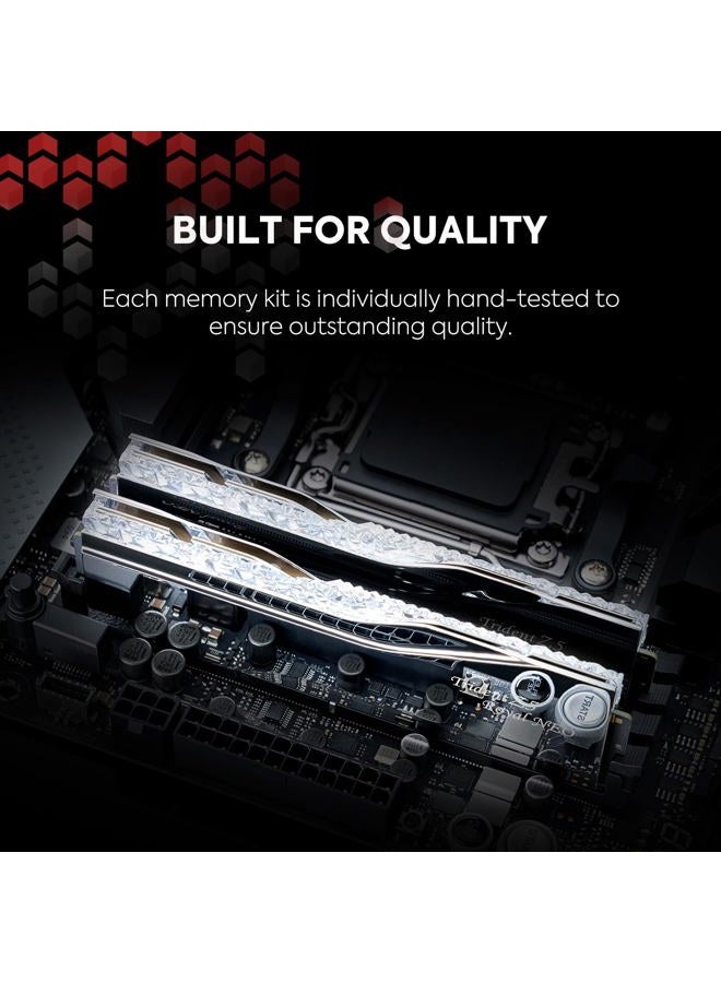 G.Skill Trident Z5 Royal Neo Series (AMD Expo) DDR5 RAM 32GB (2x16GB) 8000MT/s CL38-48-48-128 1.45V Desktop Computer Memory UDIMM - Silver (F5-8000J3848H16GX2-TR5NS) - Image 5