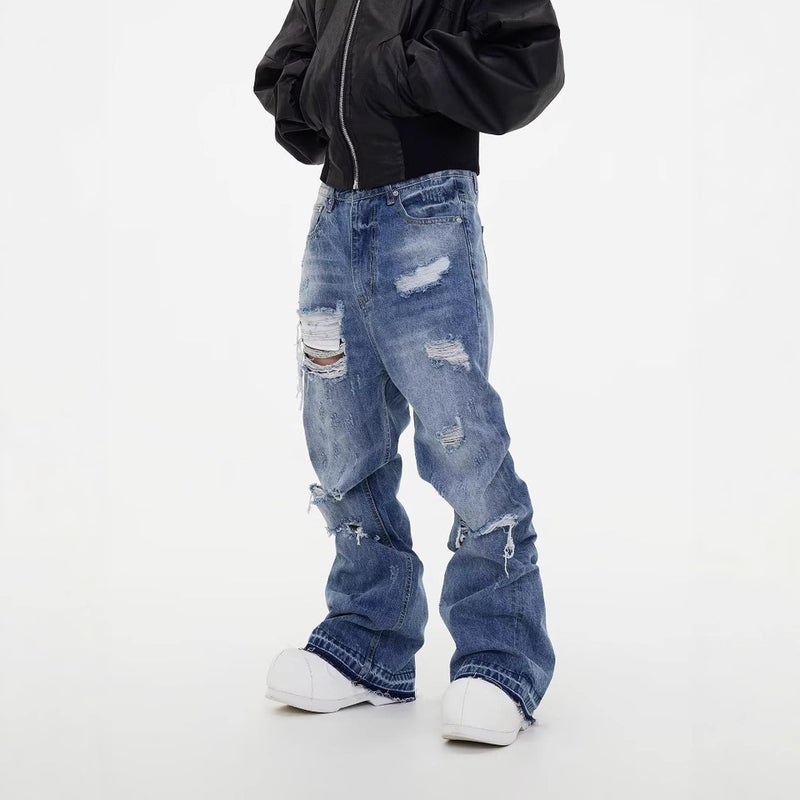 Unisex Classic Denim Jeans Loose Fit Daily Outdoor Wear - Image 3