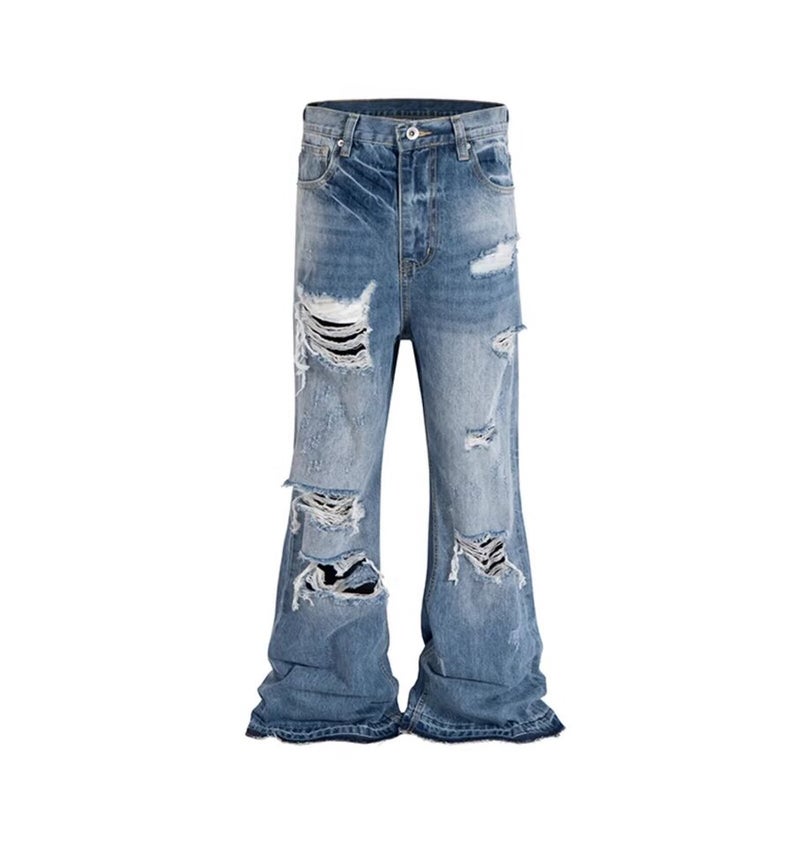 Unisex Classic Denim Jeans Loose Fit Daily Outdoor Wear - Image 1