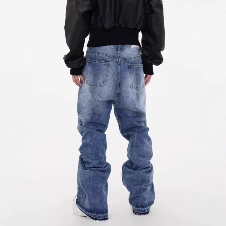 Unisex Classic Denim Jeans Loose Fit Daily Outdoor Wear - Image 4