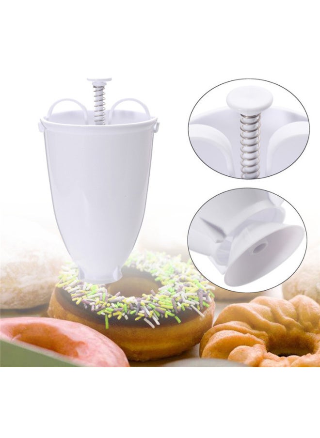 Donut Mold Donut Make Maker DIY Baking Tool Milking Machine Balls Funnel-Specifications:opp White