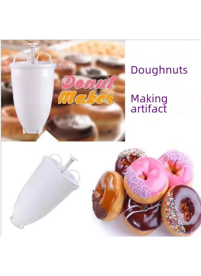 Donut Mold Donut Make Maker DIY Baking Tool Milking Machine Balls Funnel-Specifications:opp White