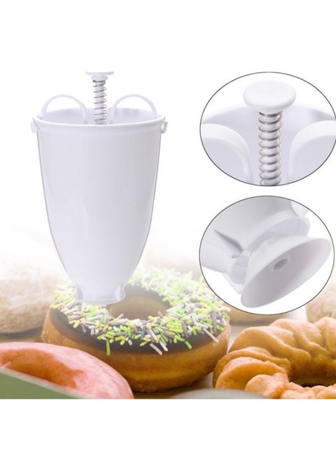Donut Mold Donut Make Maker DIY Baking Tool Milking Machine Balls Funnel-Specifications:opp White