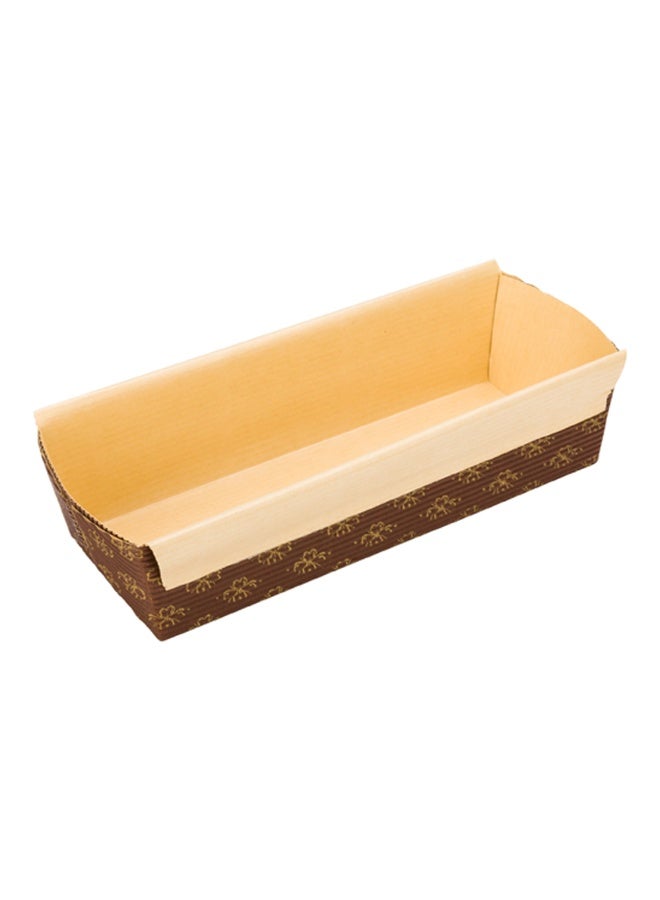 Restaurantware Panificio 18 Ounce Kraft Baking Loaf Pans, 10 Rippled Bread Baking Pans - Single-Use , Disposable, Paper Baking Pans, Oven-Ready, For Banana Bread, Bread Loaves  - Image 1