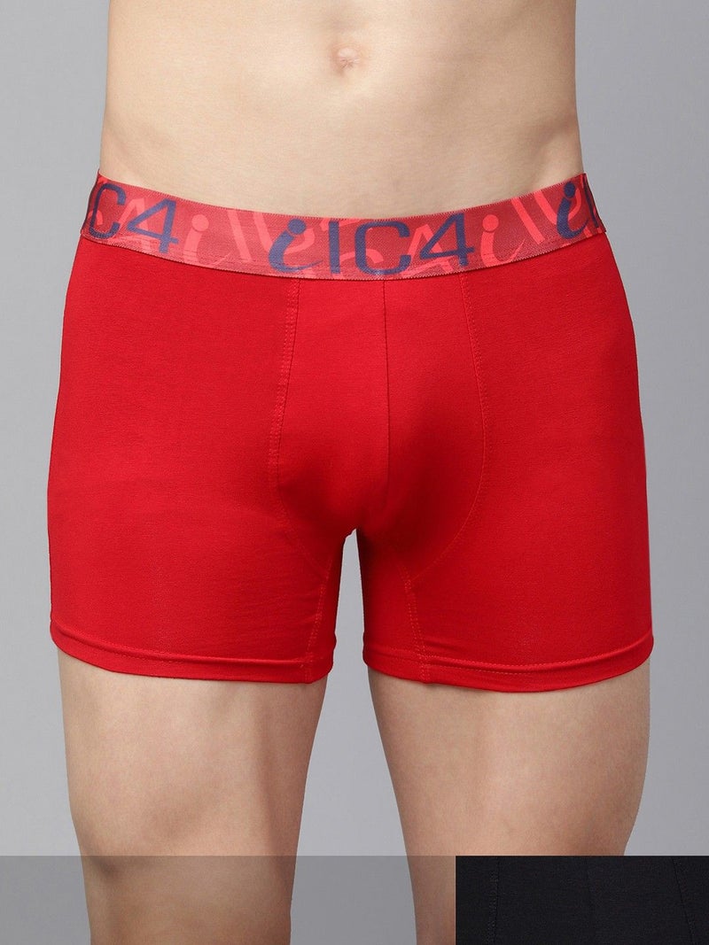 IC4 Store شورت كلاسيكي أحمر للرجال - عبوة من 2 - Image 1