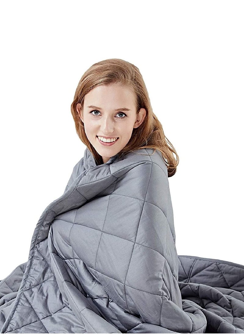 Generic - Weighted Blanket 21.5 lbs 60" x 80", Anti Anxiety Calming Heavy Blanket for Insomnia, Anxiety, Autism or Stress - Image 1