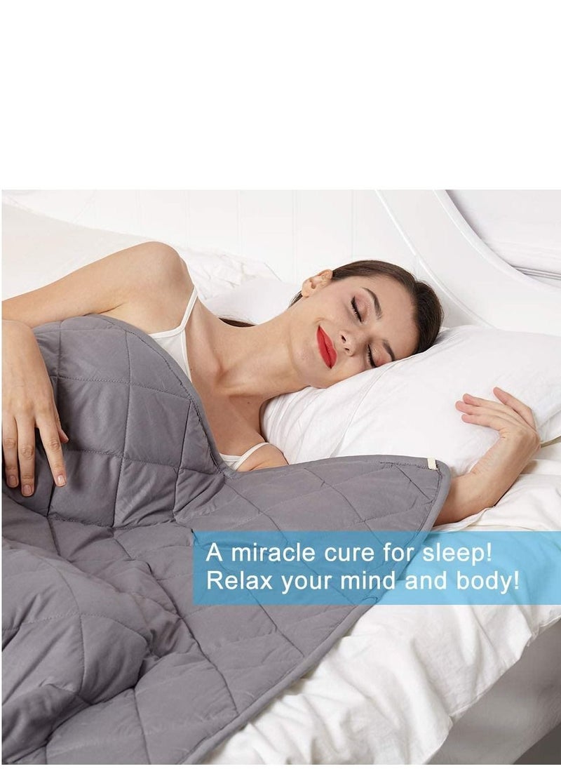 Generic - Weighted Blanket 21.5 lbs 60" x 80", Anti Anxiety Calming Heavy Blanket for Insomnia, Anxiety, Autism or Stress - Image 1