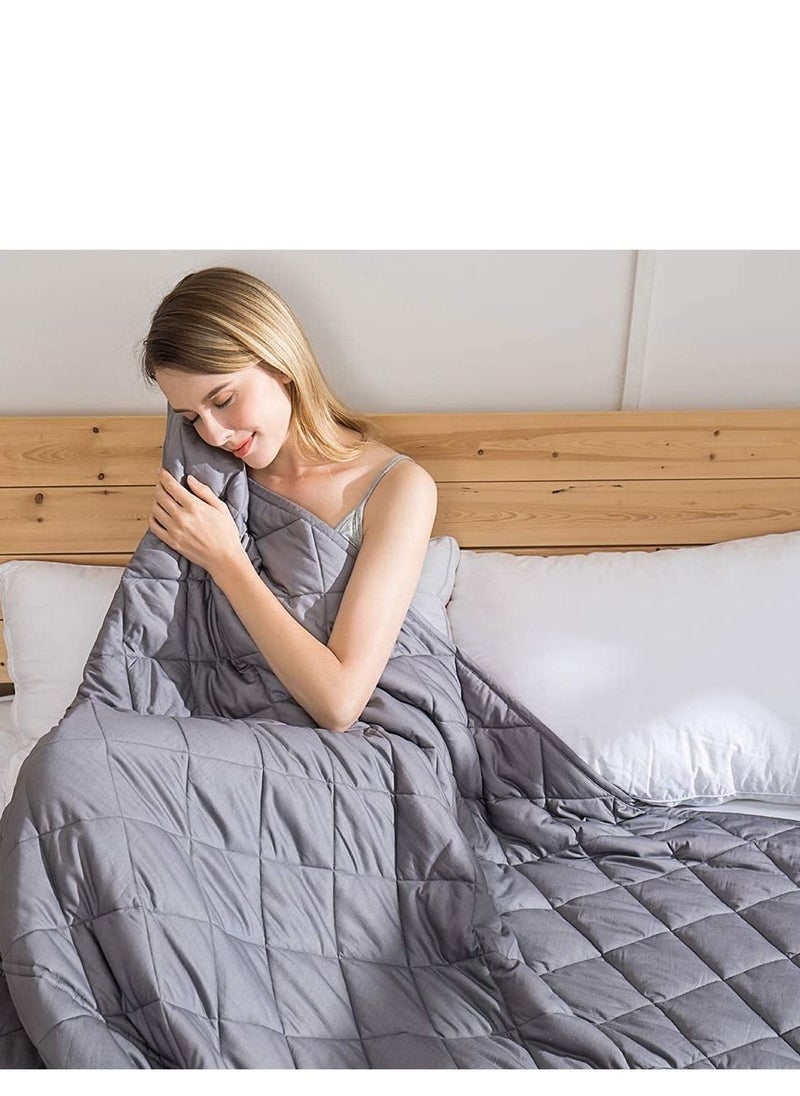 Generic - Weighted Blanket 21.5 lbs 60" x 80", Anti Anxiety Calming Heavy Blanket for Insomnia, Anxiety, Autism or Stress - Image 1