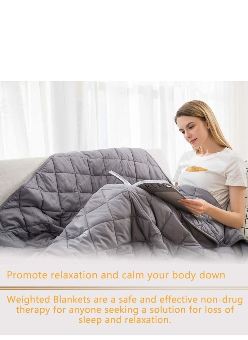 Generic - Weighted Blanket 21.5 lbs 60" x 80", Anti Anxiety Calming Heavy Blanket for Insomnia, Anxiety, Autism or Stress - Image 1