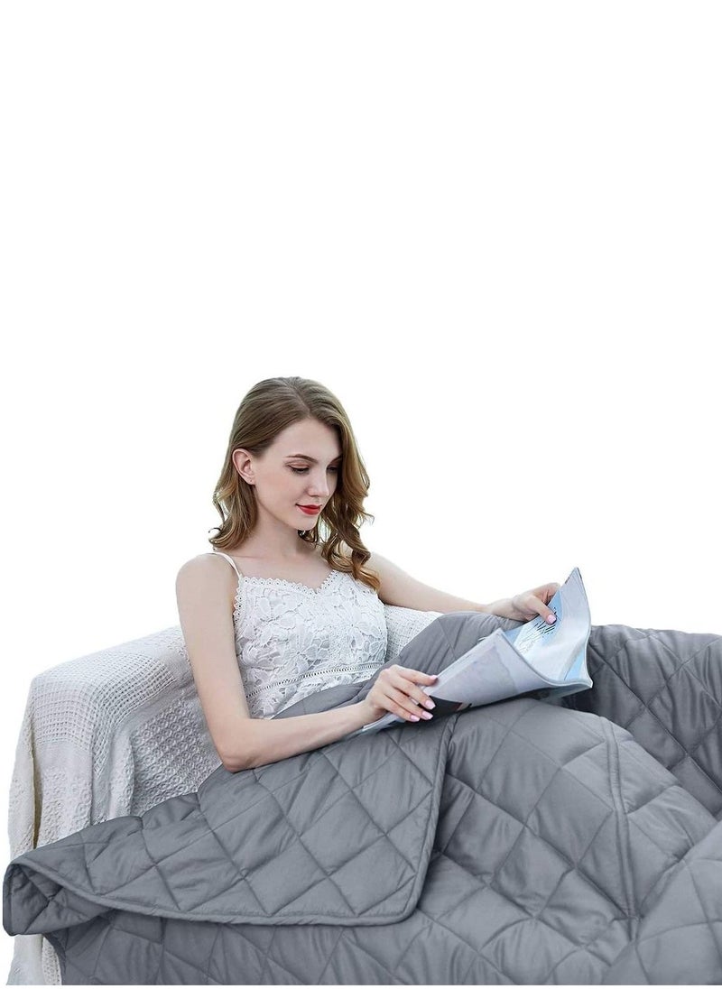 Generic - Weighted Blanket 21.5 lbs 60" x 80", Anti Anxiety Calming Heavy Blanket for Insomnia, Anxiety, Autism or Stress - Image 1