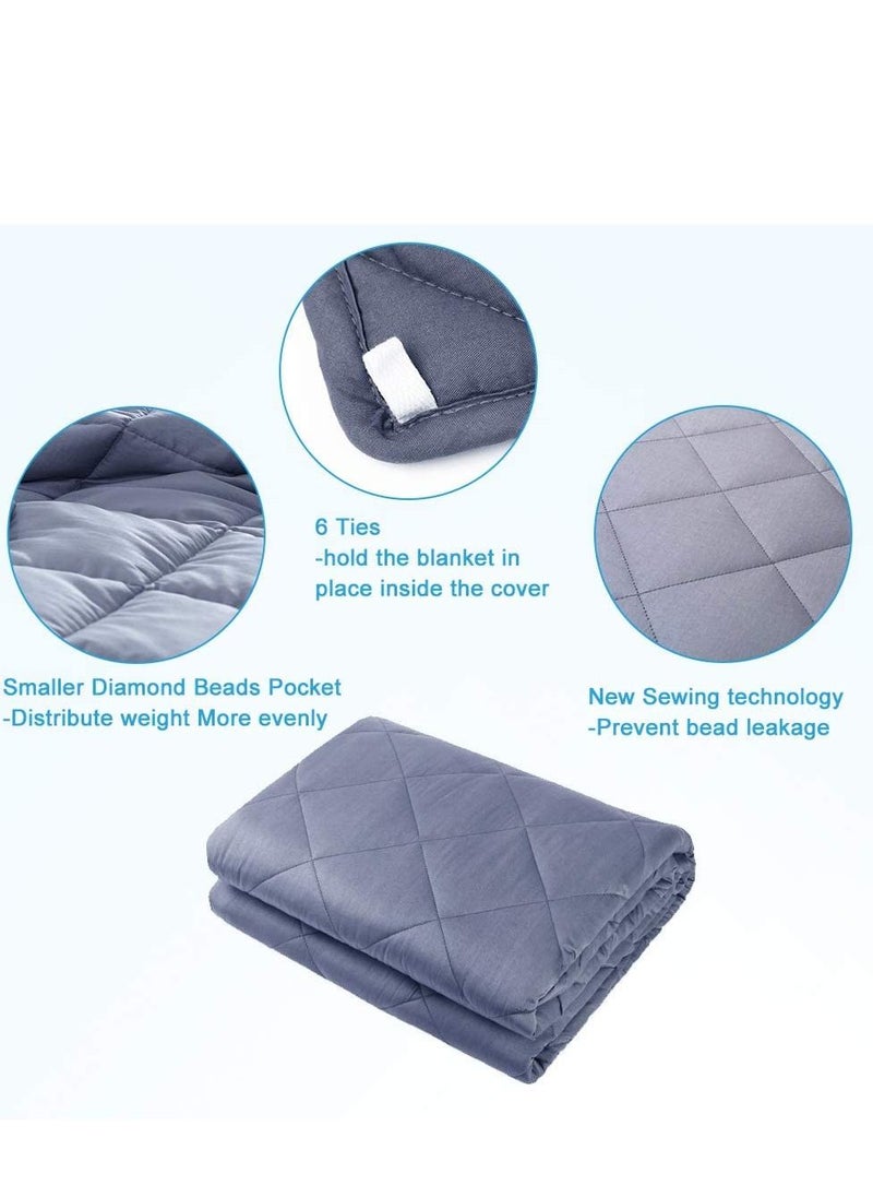 Generic - Weighted Blanket 21.5 lbs 60" x 80", Anti Anxiety Calming Heavy Blanket for Insomnia, Anxiety, Autism or Stress - Image 1