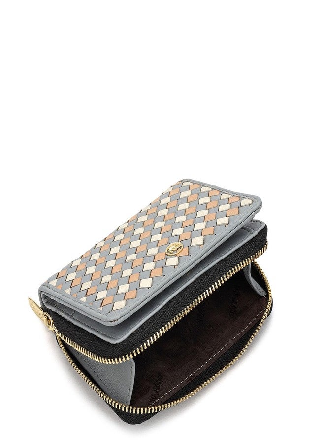 Da Milano Premium Leather Wallet for Women | Multi Compartment Travel Wallet - Grey (10382) - Image 5