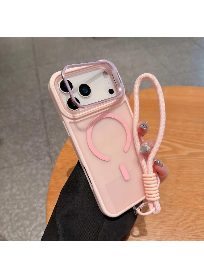 V.nice MagSafe Compatible iPhone Case with Flip Camera Lens Protector, Detachable Wrist Strap, Shockproof Matte Cover - Image 1
