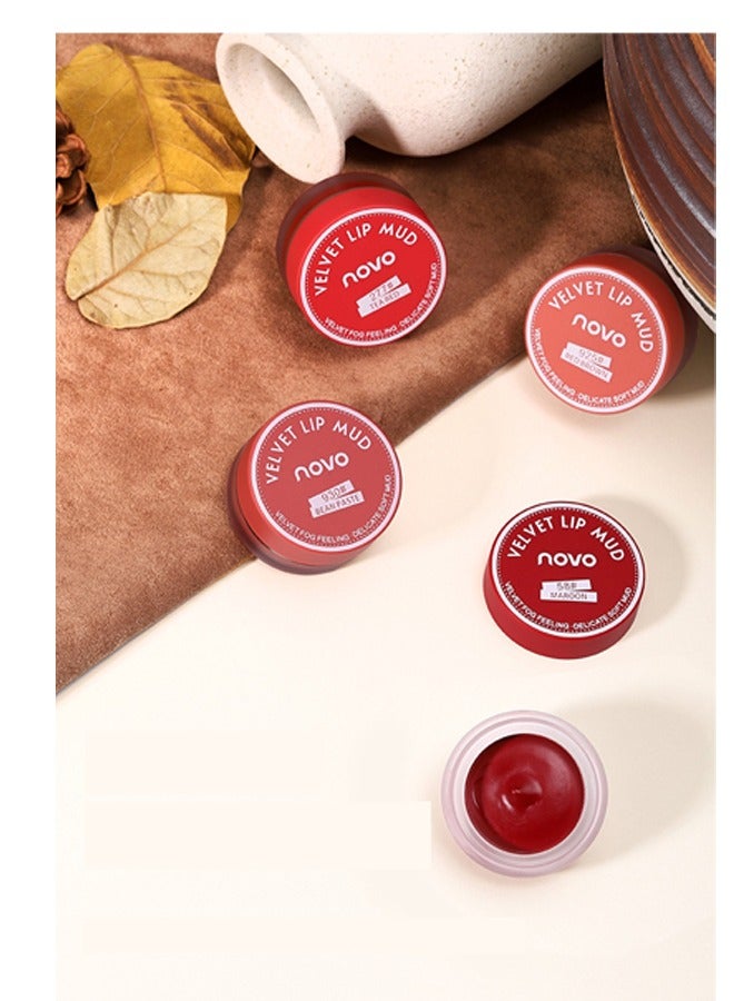 نوفو بطن شفاه مخملي ملمع شفاه، أحمر شاهي - Image 4