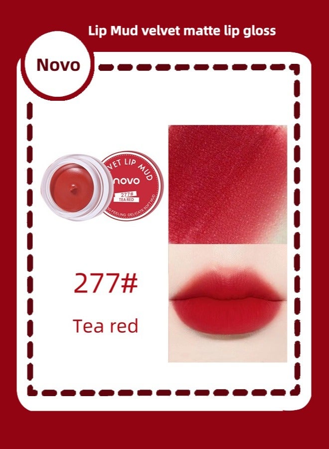 نوفو بطن شفاه مخملي ملمع شفاه، أحمر شاهي - Image 1