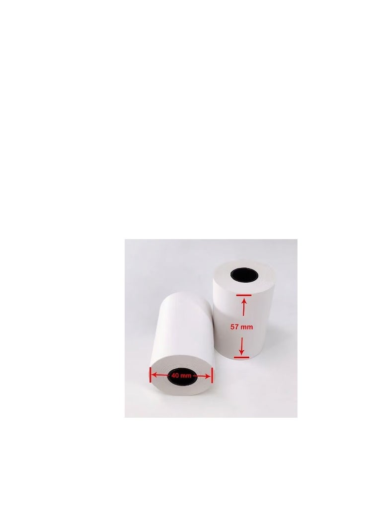 Terabyte 57x40 mm Thermal Paper Till Rolls, Cash Register Receipt, for PDQ POS EPOS EFTPOS, Credit Card Machine (10 Pcs)  - Image 2