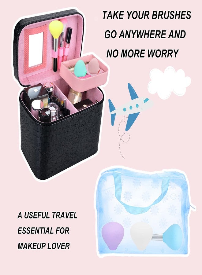 Flyaway Makeup Brush Covers, Make up Brush Holders for Travel and Home Storage, Reusable Silicone Organizer Case for Brushes, 6 Pack Dustproof Brush Protector Guards Caps Gift for Makeup Lover and Wife - Image 3