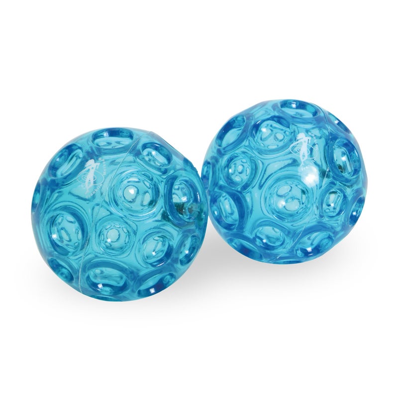 OPTP Franklin Method Small Blue Textured Ball Set (Pair) - Inflatable Myofascial Release Ball Set, Massage Balls for Back and Feet Training, Pilates, Yoga, Movement Therapy and More - Image 1