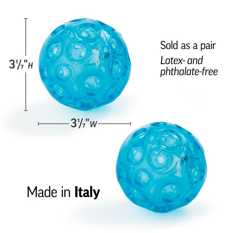 OPTP Franklin Method Small Blue Textured Ball Set (Pair) - Inflatable Myofascial Release Ball Set, Massage Balls for Back and Feet Training, Pilates, Yoga, Movement Therapy and More - Image 3