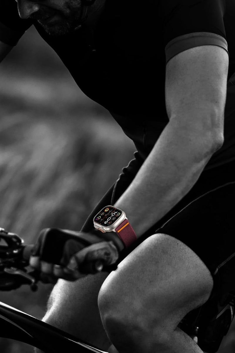 سوار رياضي مرن من النايلون مع مشبك مظلة لساعة Apple Watch Ultra 2/Ultra مقاس 49 مم، 46 مم، 42 مم - حزام مرن وجيد التهوية وقابل للتعديل لسلسلة iWatch 10/9/8/7/6/5/4/3/SE - Image 5