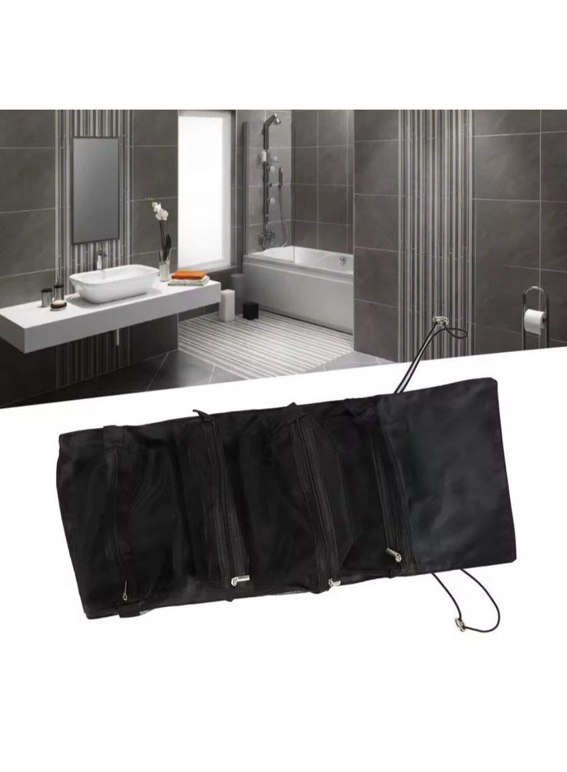 شنطة مكياج 4 في 1 قابلة للطي والتعليق لتخزين وتنظيم أدوات التجميل أثناء السفر – بينك. - Image 5