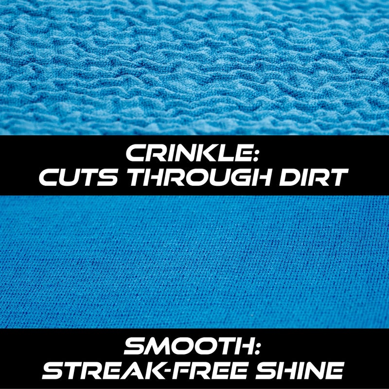 VIKING Glass Microfiber Cleaning Cloth for Car and Home 2 Pack, Glass Towels for Mirror, and Picture Frames, and Car Detailing Kit, 16 inch x 16 inch, Blue - Image 2