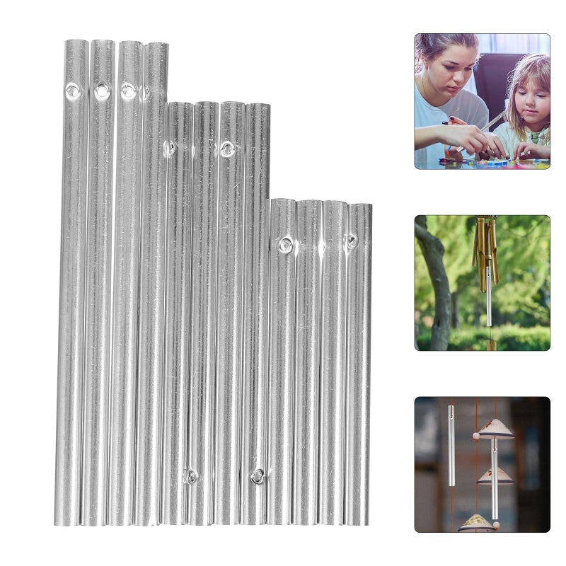 12 Pcs Aluminum Wind Chime Tubes DIY Kit 10 13 15 Cm For Outdoor Garden Patio - Image 5