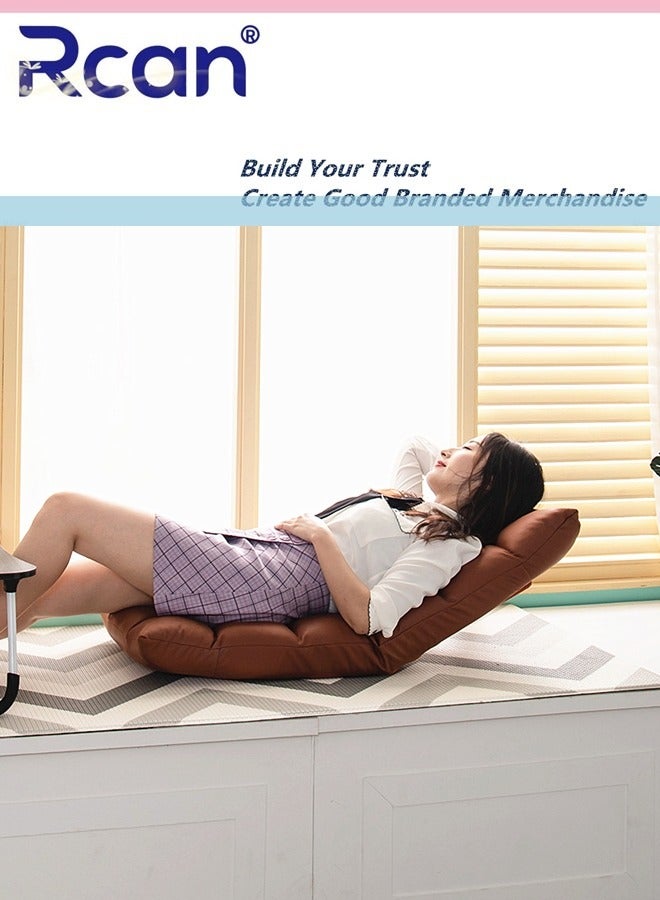 ركان كرسي أرضي فاخر قابل للطي، مبطن، كرسي ألعاب مع مسند ظهر قابل للتعديل بخمسة أوضاع مريح وناعم الملمس، مقعد سفر، كرسي خارجي وكرسي حديقة لألعاب القراءة والتأمل - Image 2