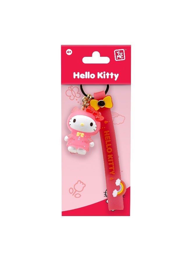 Hello Kitty & Friends Keychain Raincoat Series - Hello Kitty | Sanrio Characters | Collectible Figure | Display Figure | Bag Clip | Bag Accessories | Perfect Gift for Collectors and Kids