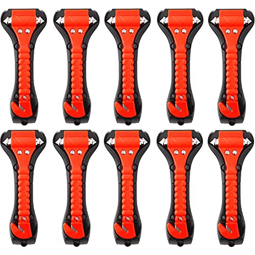 SINSEN 10 PCS Car Safety Hammer Emergency Escape Tool Auto Car Window Glass Hammer Breaker and Seat Belt Cutter Escape 2-in-1 for Family Rescue & Auto Emergency Escape Tools - Image 1