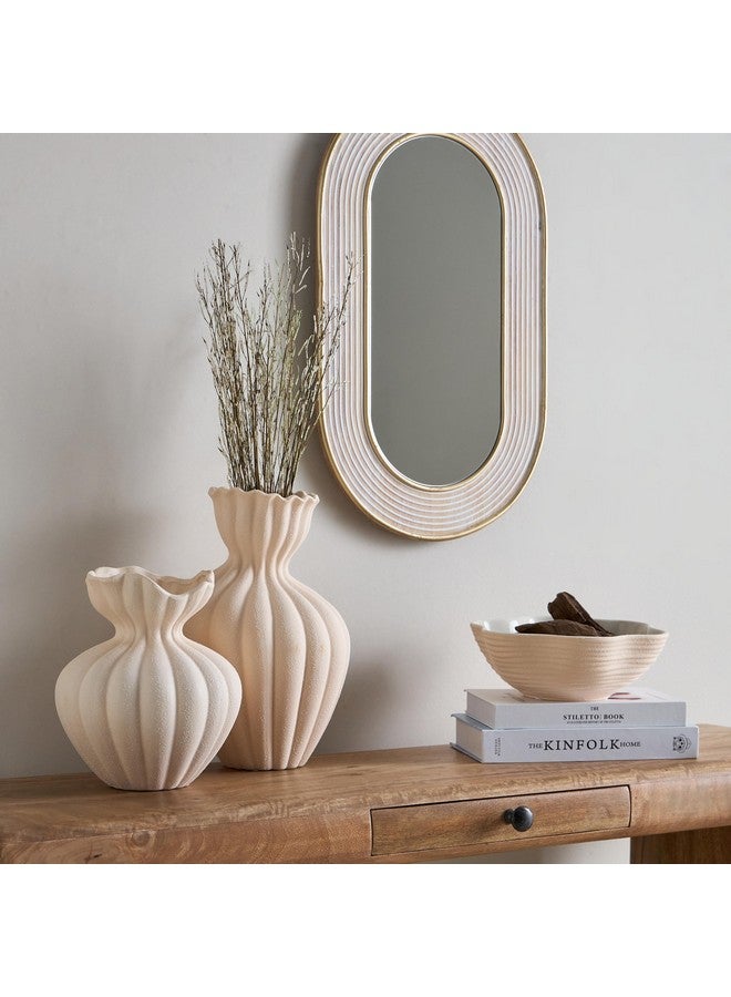 Home Box Tilden Natural Design Ceramic Deco Bowl 25.5 x 25.5 x 8.5 cm - Image 4