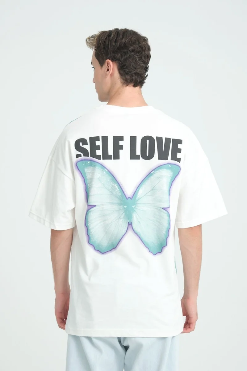 فور مان Oversize Self Love Printed T-Shirt Cotton