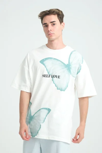 فور مان Oversize Self Love Printed T-Shirt Cotton